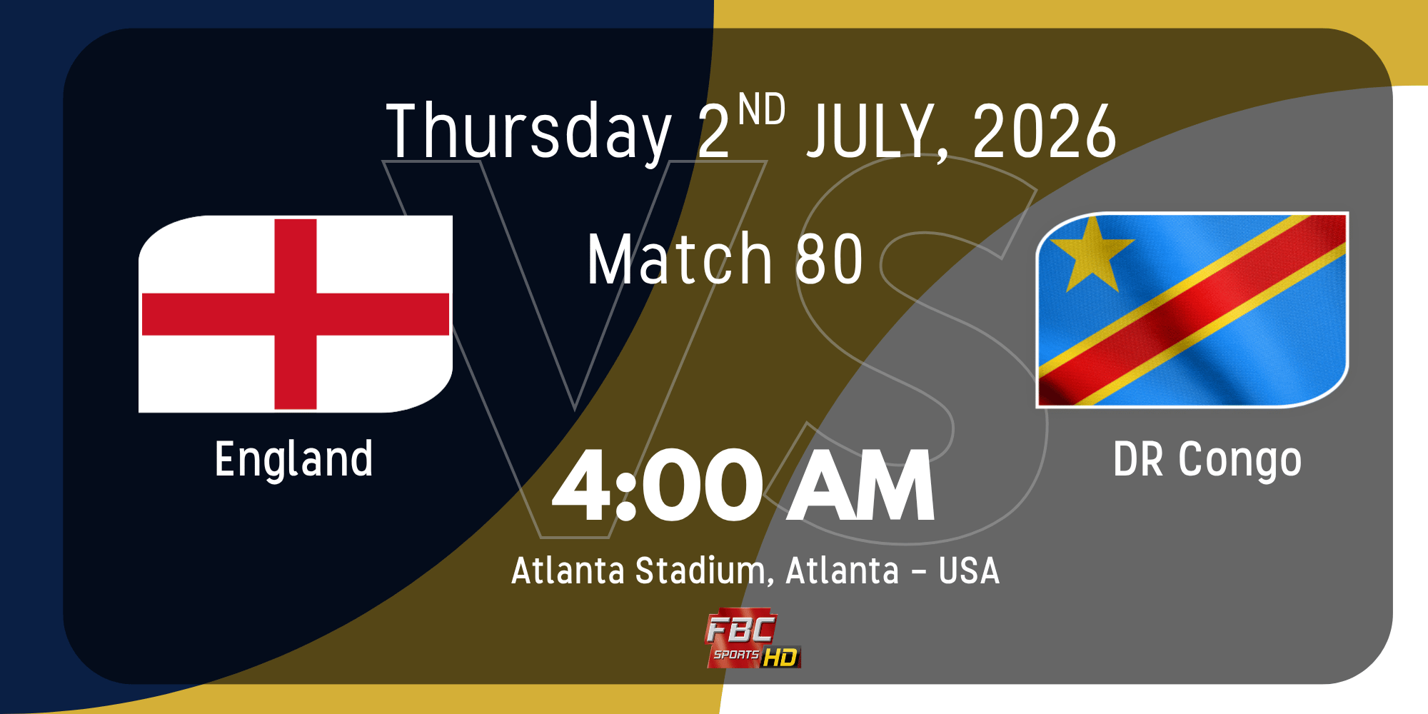 England vs DR Congo