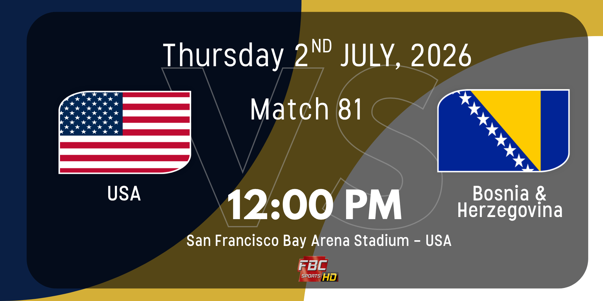 USA vs Bosnia & Herzegovina