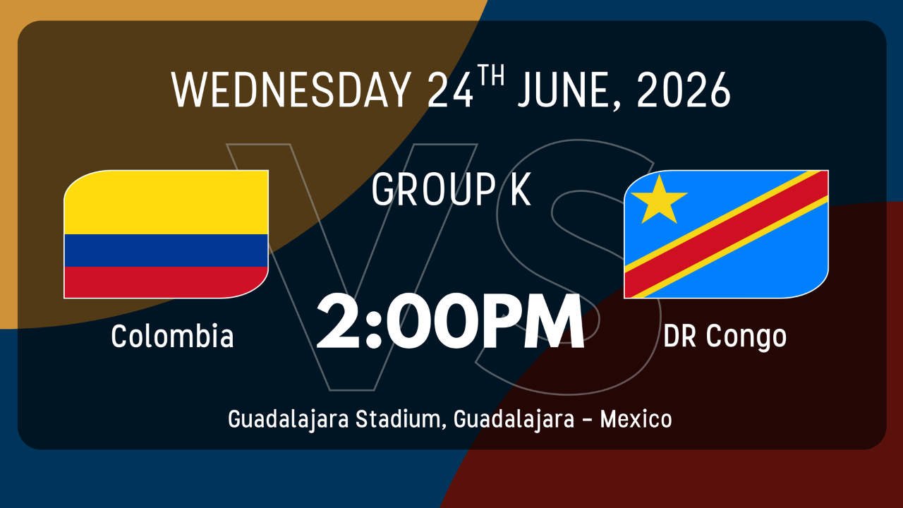 Colombia vs DR Congo